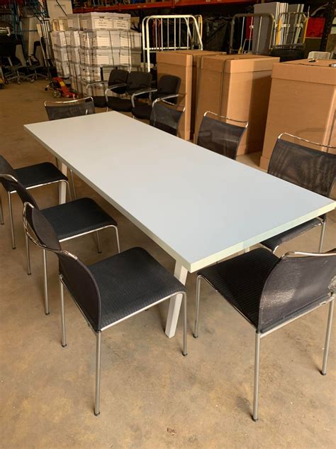 White Meeting Room Table - Used Office Furniture Company