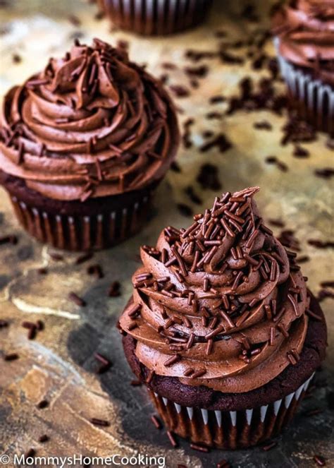 Moist And Fluffy Eggless Chocolate Cupcakes Mommy S Home Cooking