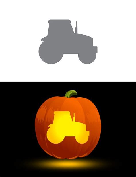 Free Printable Tractor Pumpkin Stencil