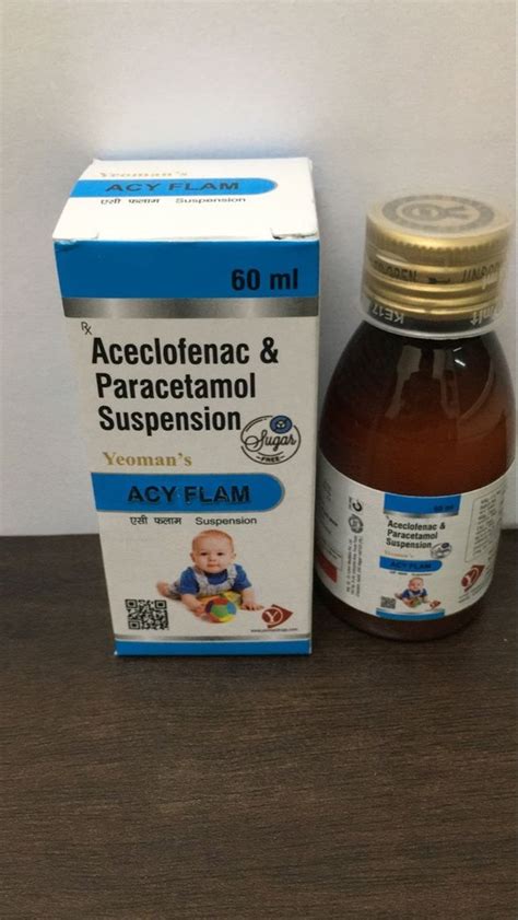 Aceclofenac And Paracetamol Suspension 60ml At Rs 67 Bottle In