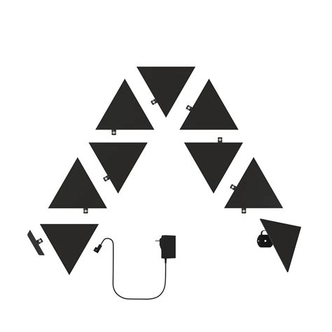 Nanoleaf Shapes Black Triangles Starter Kit Pi Ces Lampe