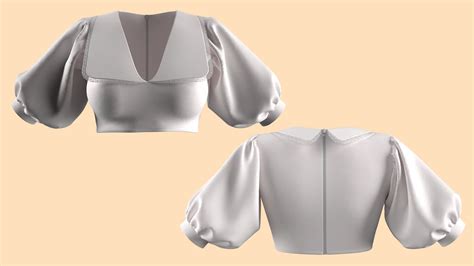 Female Blouses Marvelous Designer 3d Model Cgtrader