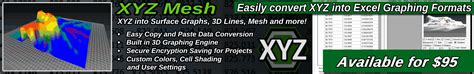 Xyz Mesh Software To Convert View And Export 3d Xyz Data Into Excel