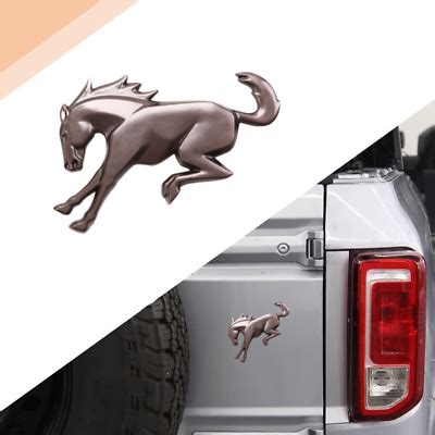 Matte Black Zinc Alloy Bucking Tailgate Emblem For Ford