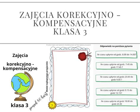 Karty Pracy Na Zaj Cia Korekcyjno Kompensacyjne Rewalidacyjne Klasa