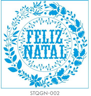 STENCIL COLEÇÃO NATAL BOHO GUIRLANDA STQGN 002 LITOARTE Arte