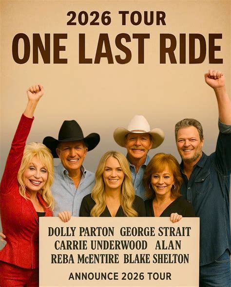 COUNTRY LEGENDS UNITED — 2026 “ONE LAST RIDE” TOUR ANNOUNCED: Dolly