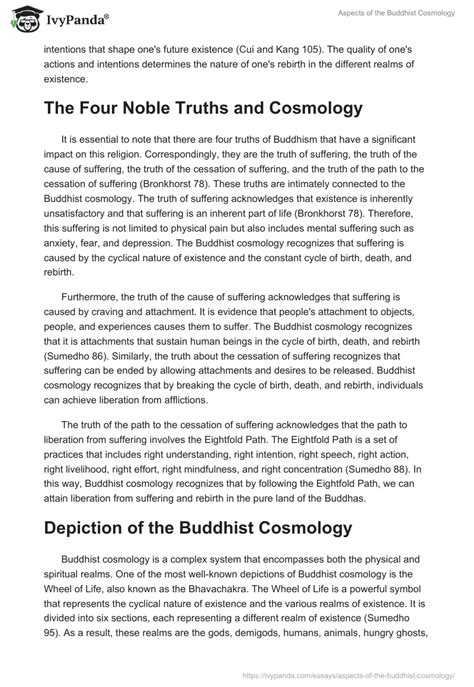 Aspects Of The Buddhist Cosmology 1664 Words Essay Example