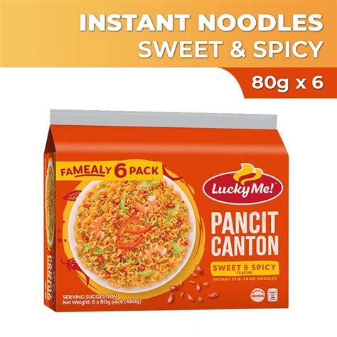 Lucky Me Pancit Canton Instant Noodles Sweet And Spicy Multipack 80g X