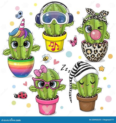 Cartoon Cactus Smiling With Sunglasses Vector Illustration ...