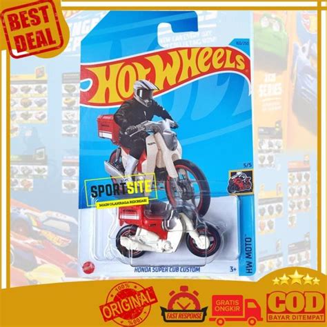 Jual Hot Wheels Honda Super Cub Custom Putih Merah Motor Jadul Klasik Ori Kode 998 Shopee