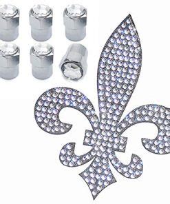 Sparkle Rider Fleur De Lis Rhinestone Decal Stickers And Crystal