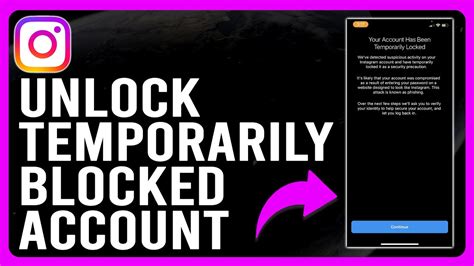 How To Unlock A Temporarily Blocked Instagram Account How To Fix