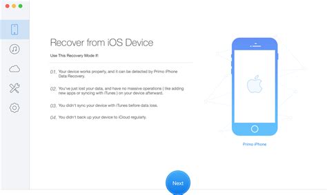 Primo Iphone Data Recovery Online Guide Recover Data From Ios Device