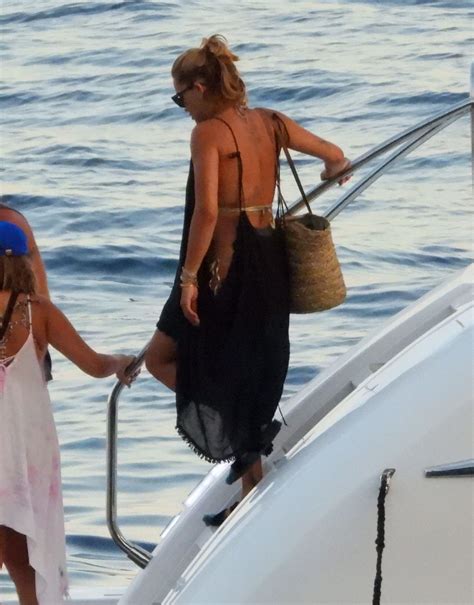 Rita Ora In A Tiger Print Bikini On A Yacht In Corfu 08 17 2020 • Celebmafia