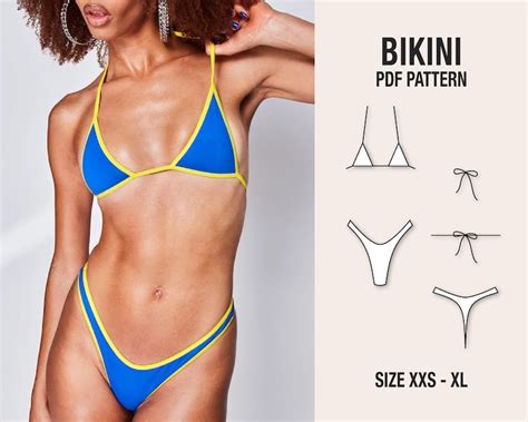 Bikini Pattern Pdf Sewing Pattern Swimsuit Pattern Pdf Swimsuit