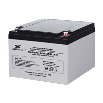 Sunstone Power 12V 26AH AGM Battery For Alarm System Emergency Power ...