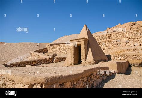 Ruins Of Ancient Deir El Medina One Of The Group Of Theban