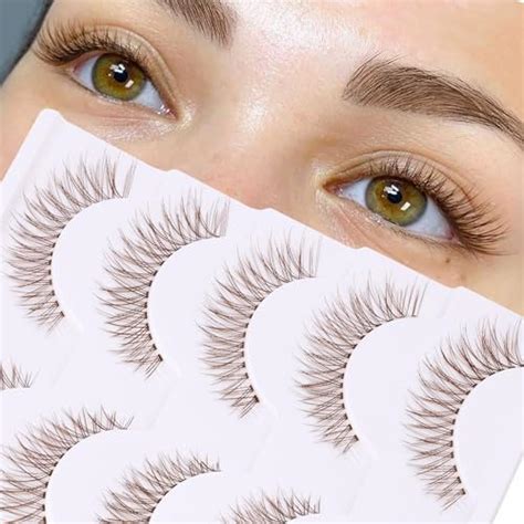 Amazon Brown Lashes Cat Eye False Eyelashes Fluffy Brown Eyelash