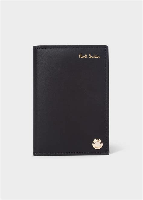 Paul Smith Black Signature Stripe Interior Leather Pivot Card Holder Shopstyle Wallets