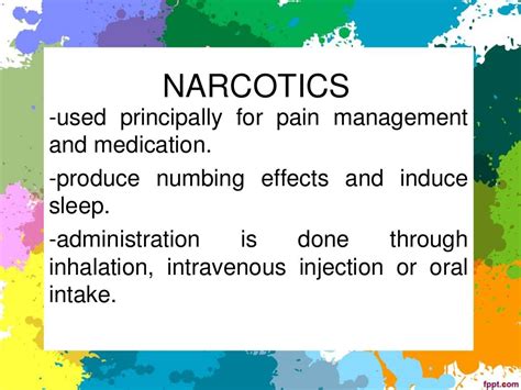 Classification of drugs according to effects