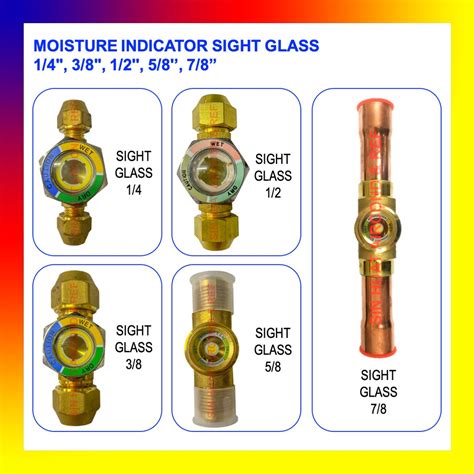 Sight Glass Aircond Moisture Indicator Flare Type Brazing Type Air Conditioner Sight Glass 1 4 3