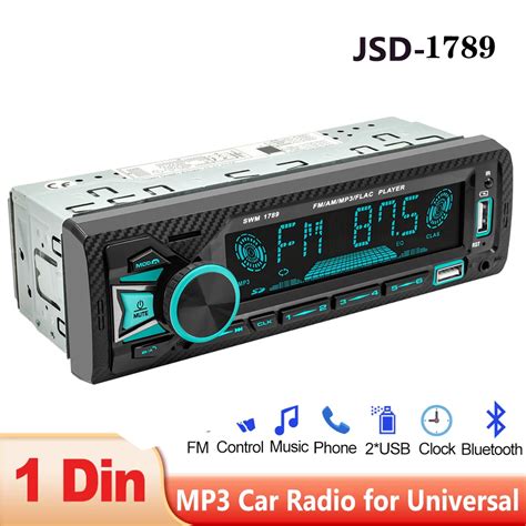 Rádio De Áudio Do Carro 1 Din Mp3 Estéreo Do Carro Bluetooth Fm Aux Em