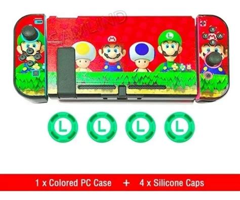 Carcasa Protectora Nintendo Switch Mario Luigi Honguito Cuotas Sin