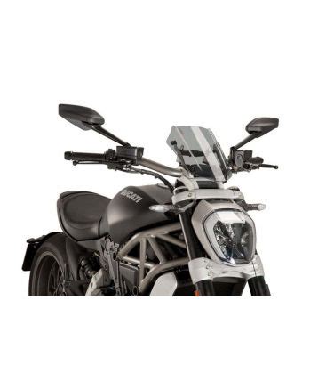 Bulle pour moto DUCATI XDIAVEL 16 17 Puig Naked Sport Coloris Fumé foncé