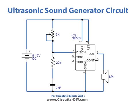 Ultrasonic Sound Generator using 555 Timer