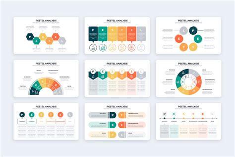 Pestel分析信息图表矢量模板 Business Pestel Analysis Illustrator Infographics 设计小咖