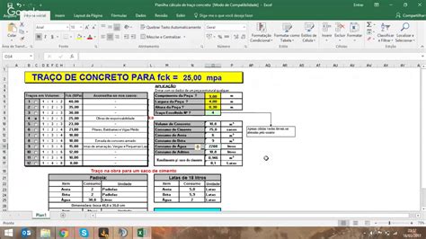 Tabela De Cálculo De Concreto