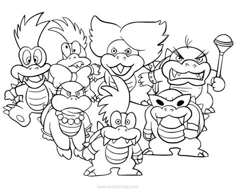 Bowser Koopalings Coloring Pages