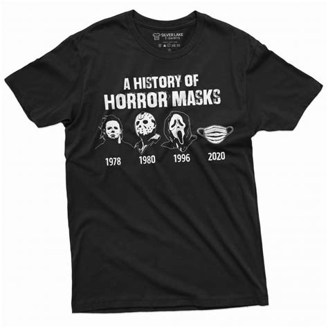 A History Of Horror Masks Shirt Halloween Movie Inspired T Shirt