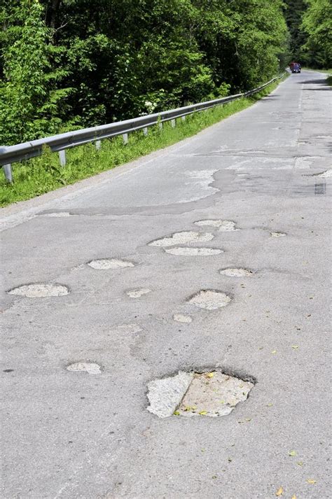 Damaged road stock image. Image of asphalt, hole, surface - 10269551