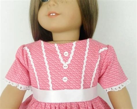 1850s Rose Pink Summer Doll Dress Marie Grace Caroline American Girl