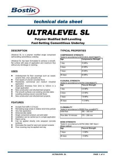 ULTRALEVEL SL Bostik Hong Kong Limited