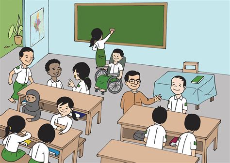 gambar kartun siswa belajar  kelas  belajar efektif bagi siswa