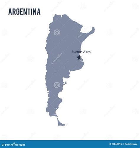 Vector Map Of Argentina Isolated On White Background Stock