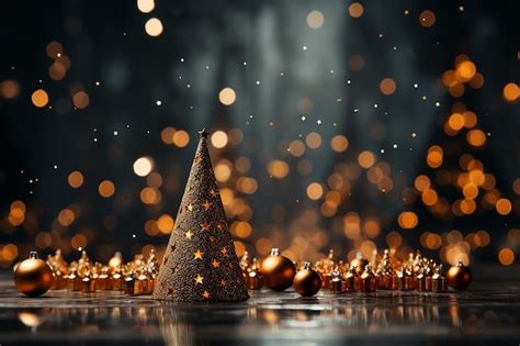 Premium AI Image | Christmas Tree on Black Background