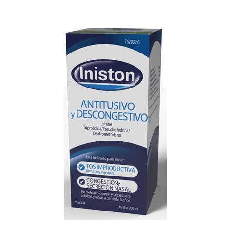 Iniston Tos Y Congestion Jarabe Frasco Ml Farmacia La Puebla