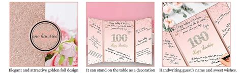 Amazon Crenics Rose Gold 100th Birthday Decorations Creative