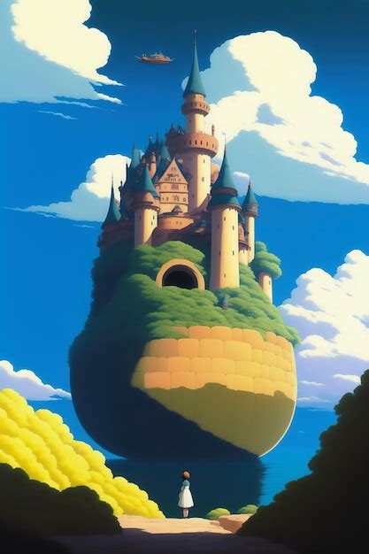 Premium AI Image | Castle in the sky by walt disney