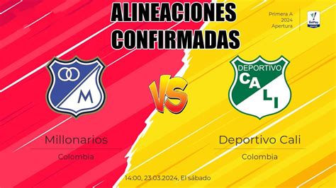 Este Seria La Formacion De Millonarios Vs Deportivo Cali Por La Fecha 13 Apertura 2024 Youtube