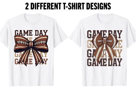 Football Game Day Shirt With Bow Design Graphic By Shipna2005