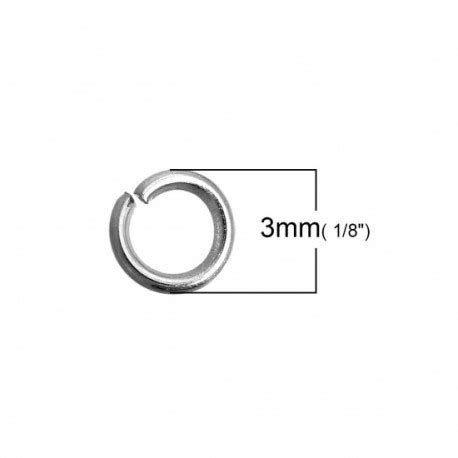 10 Anneaux De Jonction Ouvert 03 Mm Inoxydable Argent Loulou Perlou