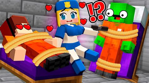 Girl Police Fell In Love With Jj In Prison Jj And Mikey Jailbreak In Minecraft Maizen Youtube