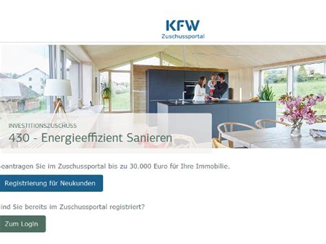 KfW Antrag auf Zuschuss für Sanierung einfach online stellen ENERGIE