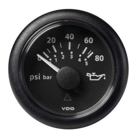 Veratron Viewline Engine Oil Pressure 80psi Black 52mm