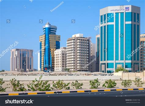 Manama, Bahrain - November 20, 2014: Modern Office Buildings Of Manama City, Capital Of Bahrain ...